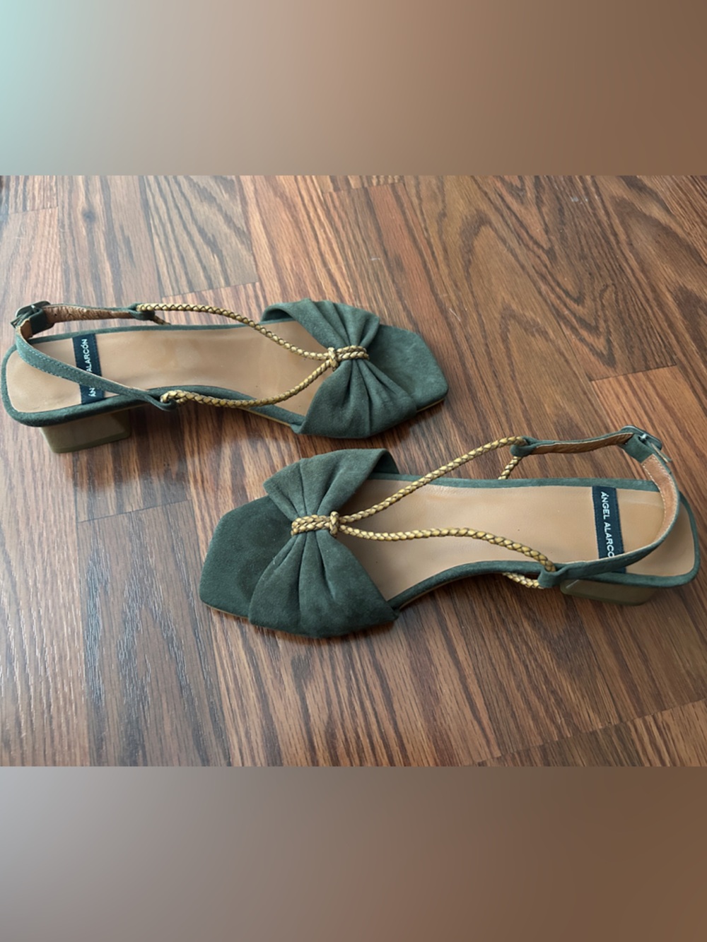 Angel Alarcon Slingback Heeled Sandals  38 - suede & leather
